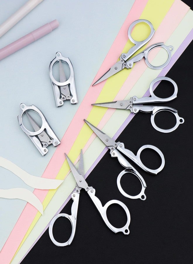 YETOOME 6 Pcs Folding Scissors, Stainless Steel Folding Small Portable Travel Scissors for Craft, Camping, Office, School, Outdoor - Image 5