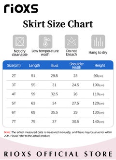 RIOXS Girls Printed A-line Tutu Dress, Round Neck Short Sleeve Dress, Cotton Princess Summer Dress, Wonderful Summer Dresses for Girls, Crafted from Cotton Top and Tulle Skirt, Comfortable to Wear  - Image 3
