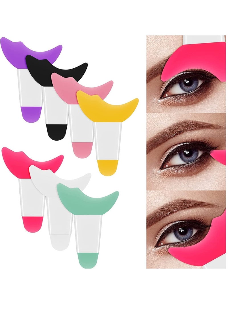 Generic - Eye Makeup Tool Eyelash Eyeshadow Silicone Auxiliary Protection Tool Reusable Prevent Soiling Makeup Tool Suitable for Professional Makeup Artists Beginners 7Pcs - Image 1