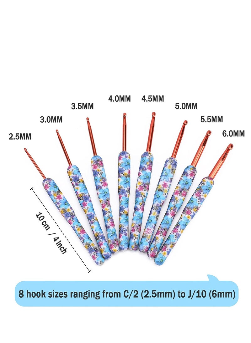 Generic - Crochet Hooks Set, 8Pcs Ergonomic Hooks, Hook Needles for Arthritic Hands, Colorful Kit Beginners, Exquisite Knitting Supplies - Image 1