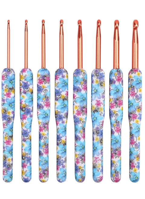 Crochet Hooks Set, 8Pcs Ergonomic Hooks, Hook Needles for Arthritic Hands, Colorful Kit Beginners, Exquisite Knitting Supplies