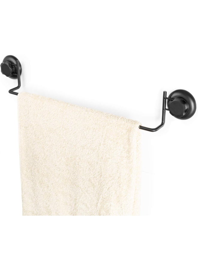 COMPACTOR Bestlock Suction Cup Wall Mounted Towel Rail Black 9 x 60.6 x 6.5 cm RAN9784 - Image 5