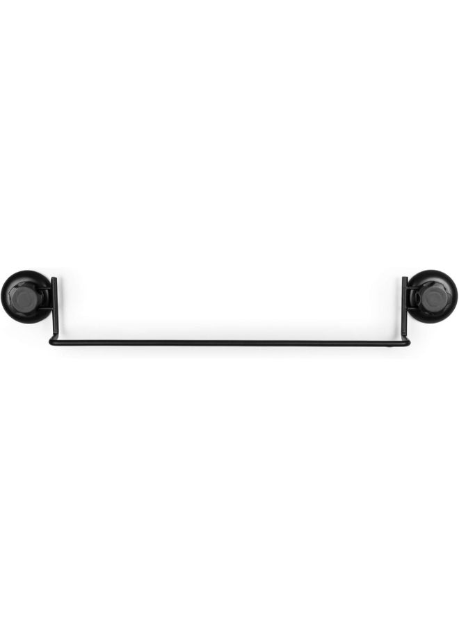 COMPACTOR Bestlock Suction Cup Wall Mounted Towel Rail Black 9 x 60.6 x 6.5 cm RAN9784 - Image 2