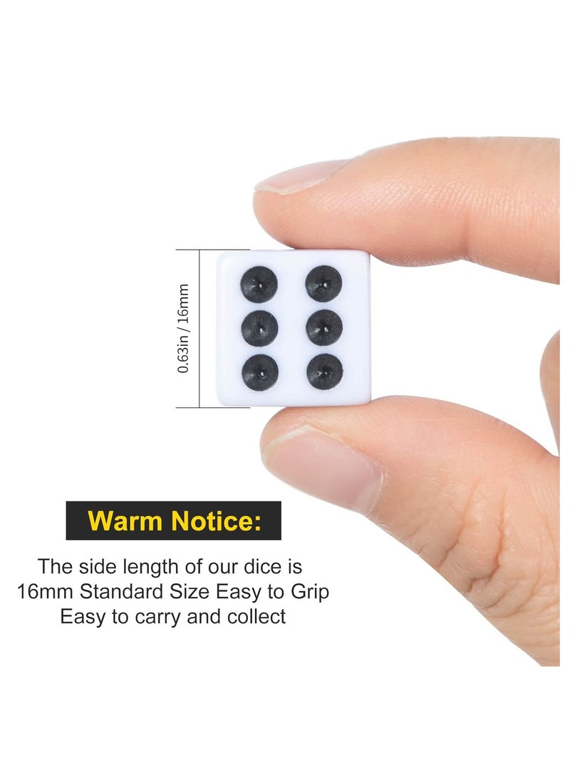 SYOSI 6 Sided Dice Set 16mm Acrylic Dice 2 Color for Playing Games Dice Games, Math Games, Party Favors, Toy Gifts or Teaching Kids Math Board Games, Activity, Party Favors 100 Pieces - Image 5