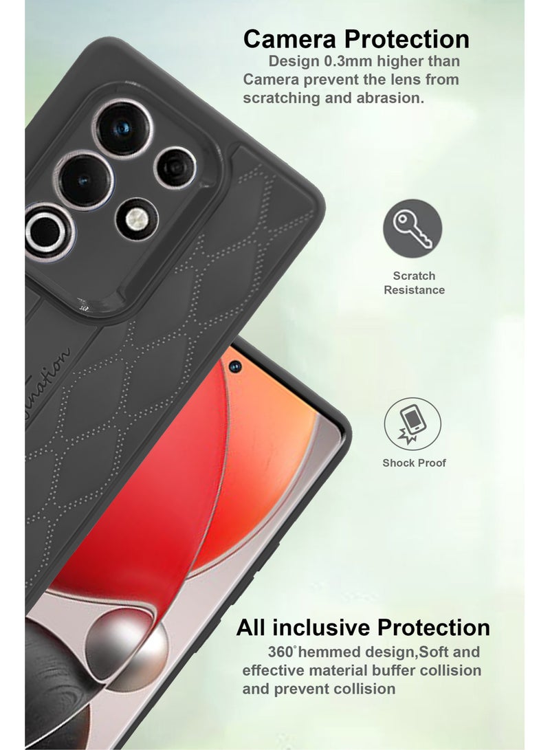 Design Printed Back Cover for itel S25 Ultra with Raised Lips for Camera  Screen Protection - Shockproof Design - Stylish Back Cover Case - Black - Image 2