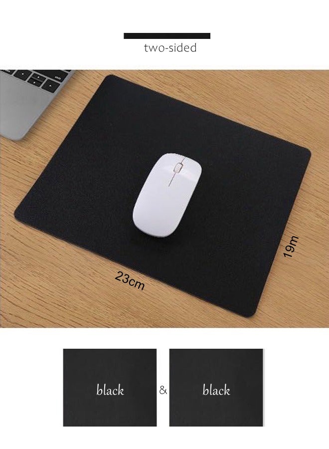 Leather Double-Sided Waterproof Mouse Pad Black 23*19CM 