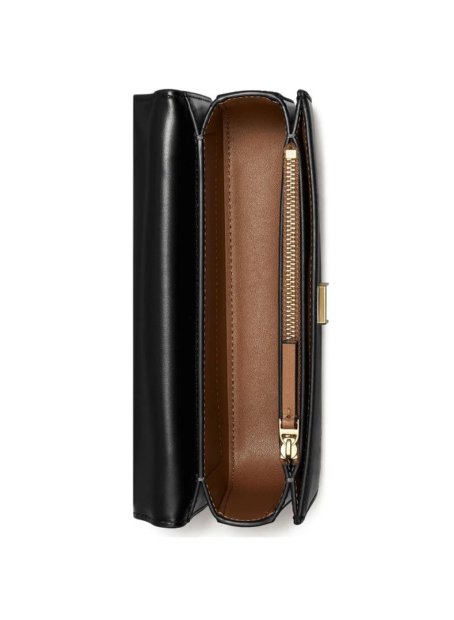 توري بورش حقيبة كتف نسائية توري بورش جلد لون أسود موديل 158734 001 - Image 5