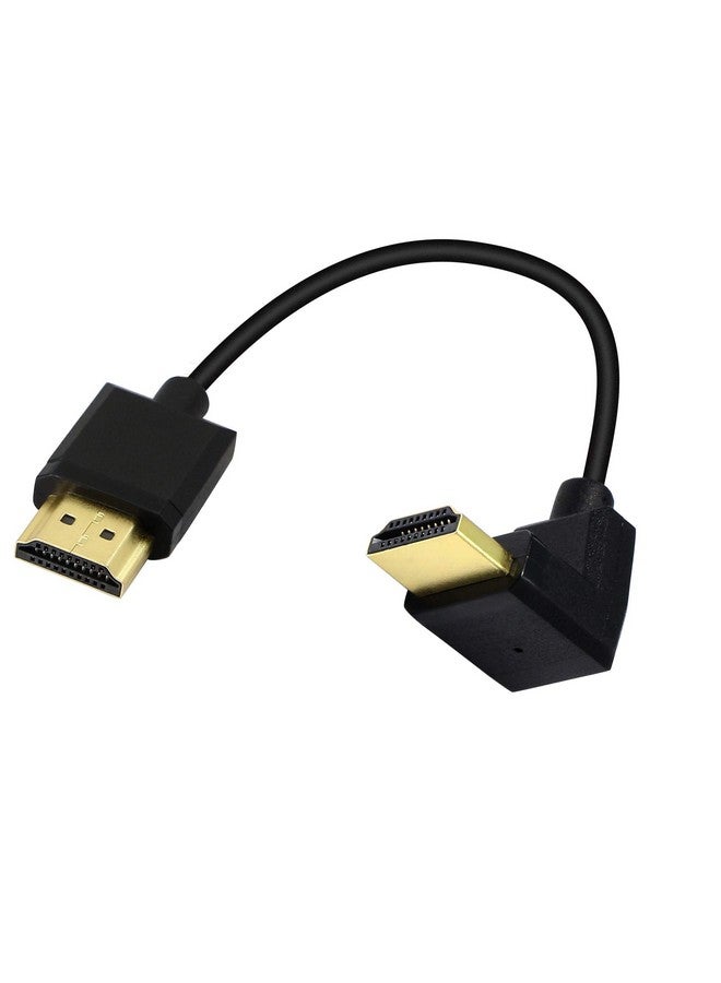 PNGKNYOCN 15Cm Hdmi Male To Male Short Cable 90 Degree Downward Angle High Speed Hdmi 2.0 Adapter Connector Cable Support 4K@60Hz Kangping For Raspberry Pi Tablet Camera Etc(Down)  - Image 1