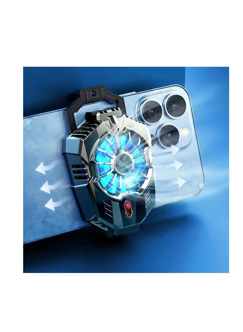 Phone Cooling Fan, Cell Phone Cooler, Semi-Conductor Cooling Chip, Compatible for iPhone & Android Smartphones, Suitable for Playing Games, Live Streaming, and Watching Videos