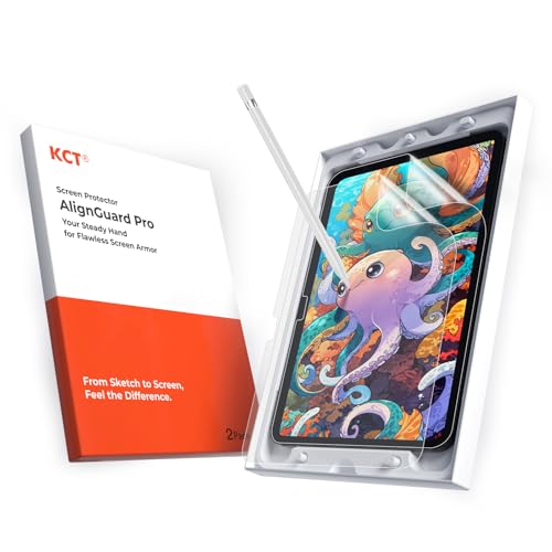 KCT 2 Pack Paperfeel Screen Protector for iPad 11th A16 2025 (11 inch) / iPad 10th Generation 2022 (10.9 inch) with AlignGuard Pro Tray, Write as Real Paper, High Sensitivity, Anti Glare - Image 1