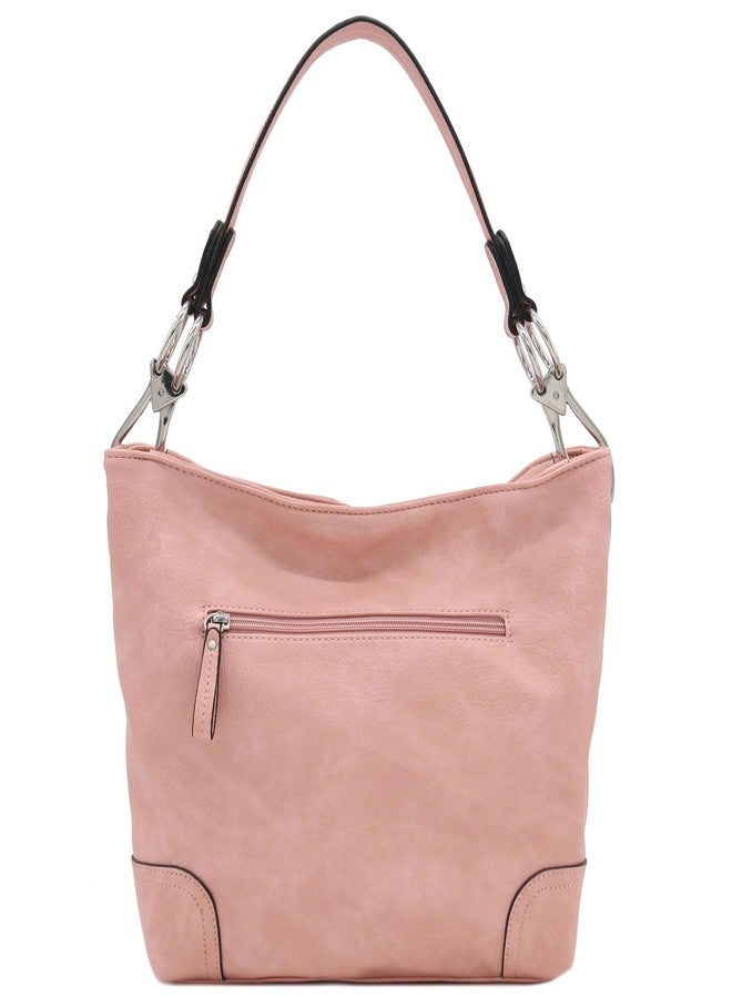 Alyssa Hobo Shoulder Bag with Big Snap Hook Hardware - Image 5