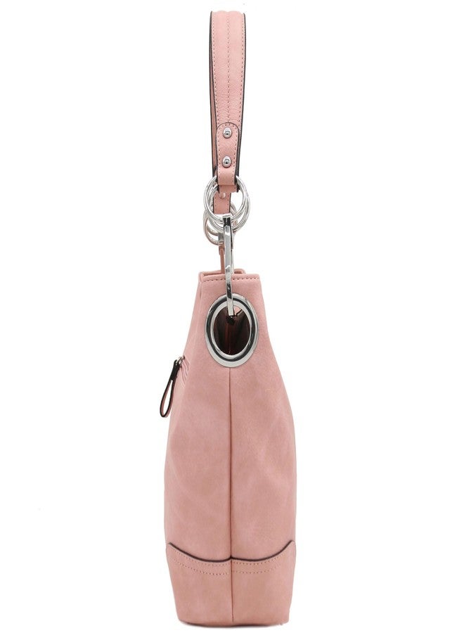 Alyssa Hobo Shoulder Bag with Big Snap Hook Hardware - Image 3