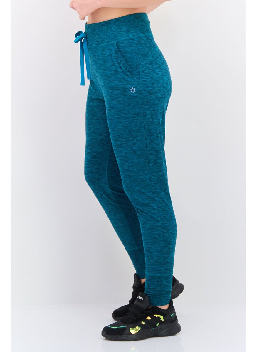 NINE WEST Women Sportswear Fit Training Jogger Pants, Heather Teal Green  - Image 4