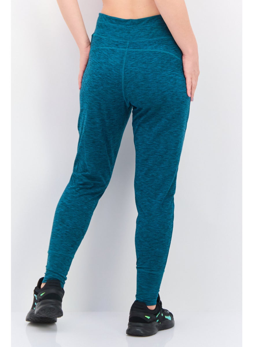 NINE WEST Women Sportswear Fit Training Jogger Pants, Heather Teal Green  - Image 2