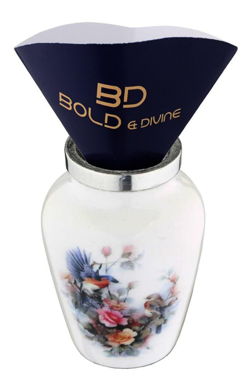 BOLD & DIVINE Birds & Floral Theme Cremation Urn | Human Ashes Adult Memorial urn, Burial, Funeral Cremation Urns (Small Urns_Set of 4) - Image 4