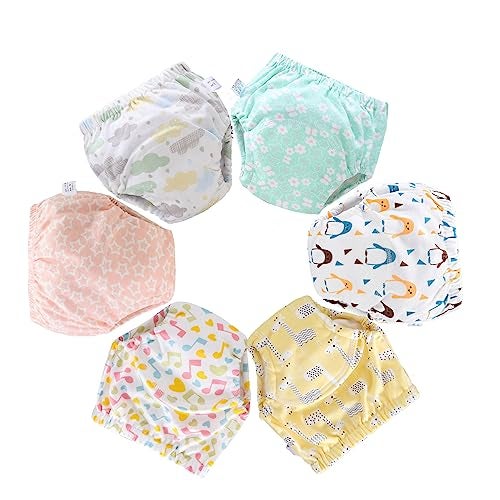 Orinery Unisex Training Underwear Waterproof Toddler Underpants Cotton Potty Training Panties Breathable Girls Pee Assorted Panties 6-Pack (YZS-G, 2-3T) - Image 2