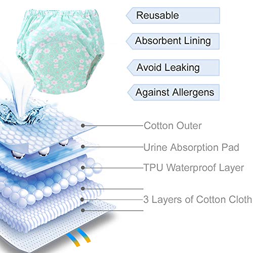 Orinery Unisex Training Underwear Waterproof Toddler Underpants Cotton Potty Training Panties Breathable Girls Pee Assorted Panties 6-Pack (YZS-G, 2-3T) - Image 3
