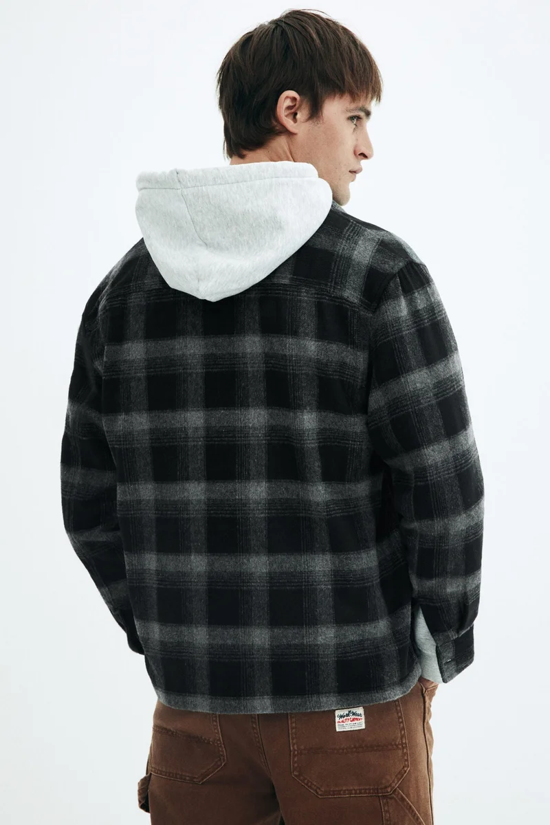 H&M  Regular Fit Flannel overshirt for Men | Best Price UAE
