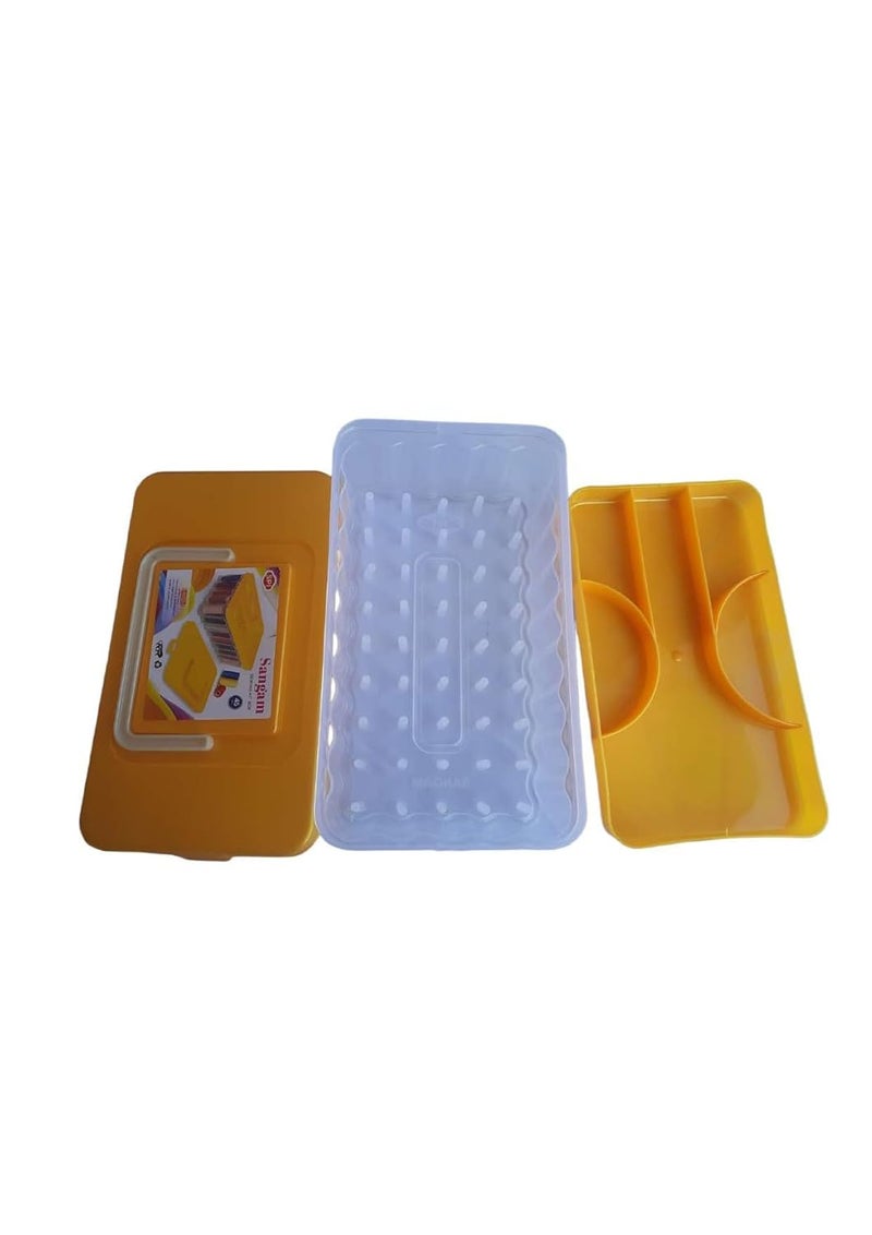 Two Brothers Plastic Needle and Thread Box 45 Spools Empty Rectangular Sewing Threads Tailor Box Pin With Different Colour Reel Box Color May Vary  - Image 2