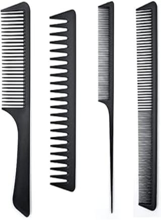 Generic 4Pack Hair Combs Carbon Fine Tooth Saw Cut Beard Comb For All Hair Types,Fine and Wide Tooth Hair Barber Combs By Merimang (1Large,1Styling,1Fine Tooth,1L Tooth) - pzsku/ZC3E3C34EC2AF5E6C76C3Z/45/_/1722278613/fb370379-05e7-4d28-91a4-2ba2c7219a8e