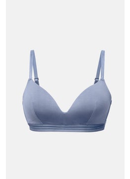 Tchibo Women Soft Cup Light Padded Bra, Slate Blue  - Image 3
