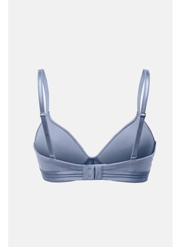 Tchibo Women Soft Cup Light Padded Bra, Slate Blue  - Image 2