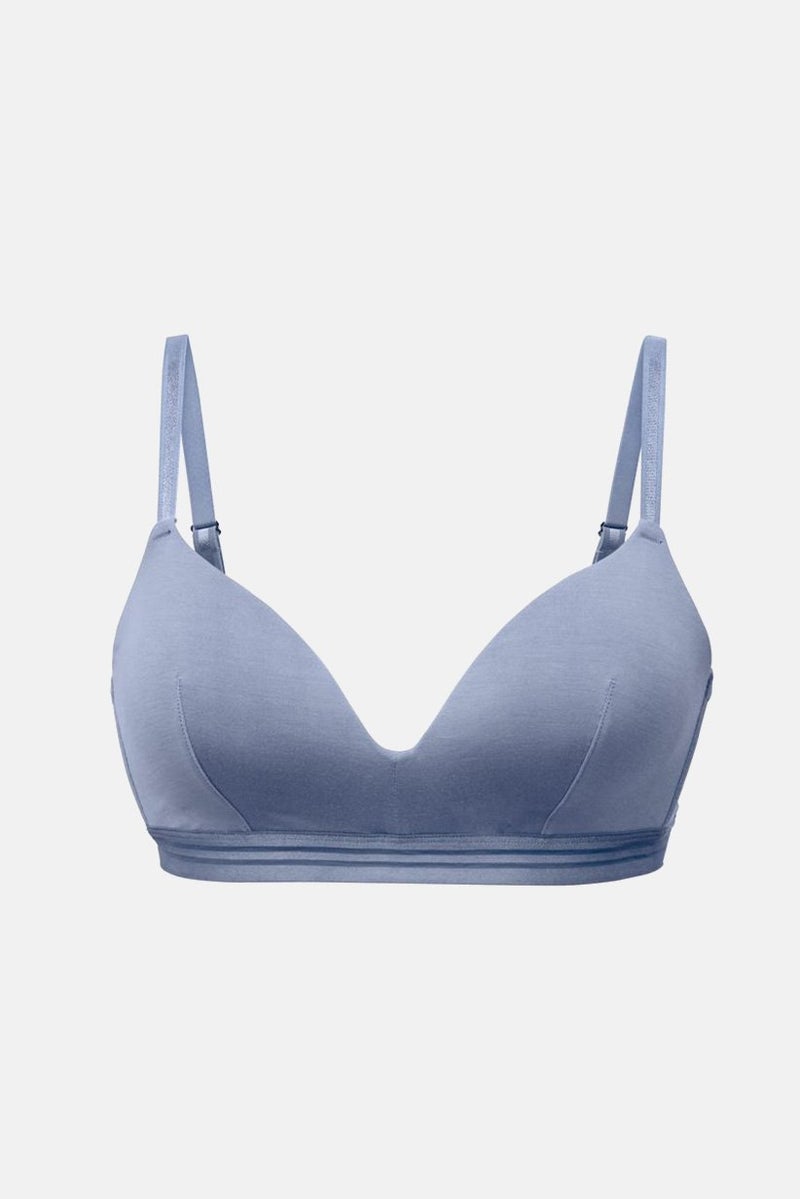 Tchibo Women Soft Cup Light Padded Bra, Slate Blue - Image 3