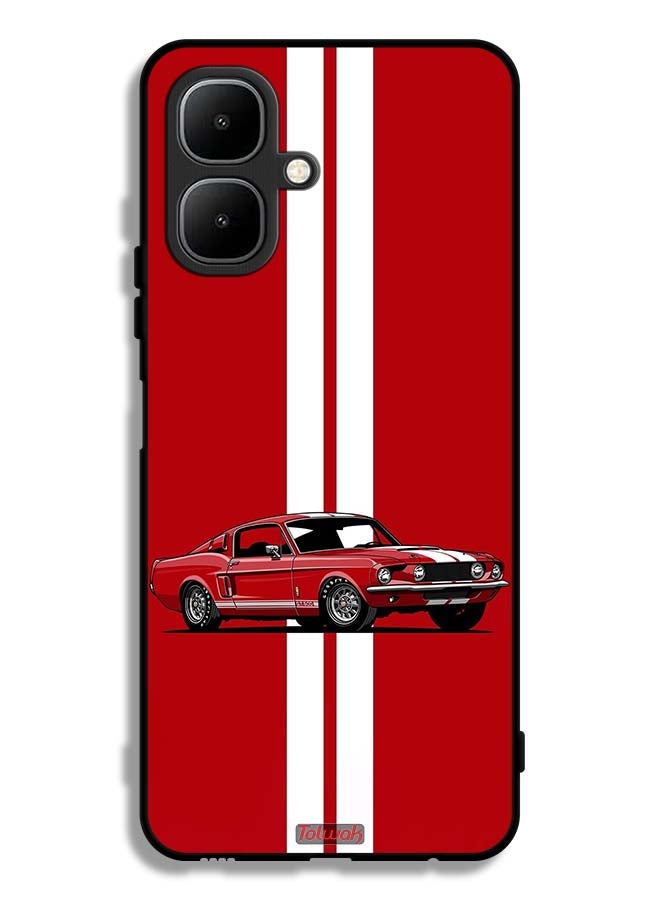 Tolwak Tecno Pop 10 Protective Case Cover Vintage Car Abstract Art