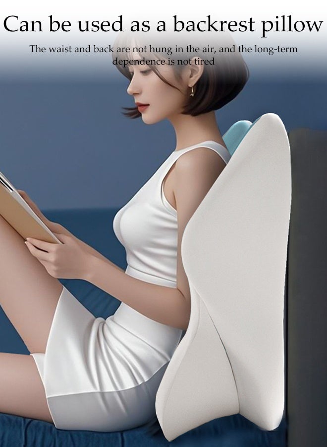 DUNISO Face Down Prone Pillow，Memory Foam Ergonomic Wedge Prone Pillow，Soft and Comfortable Memory Foam Bed Triangle Wedge Pillow with Small Support Pillow，Detachable and Washable，for Massage, Reading, Sleeping,Light Grey - Image 2