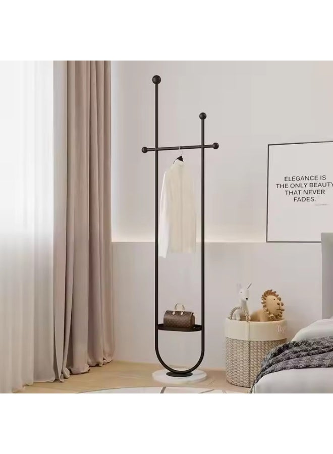 Y&D U Shape Metal Coat Rack Black Coat Rack Freestanding with  Marble Base Floor-standing Coat Stand Floor Hanger 190CM  - Image 2