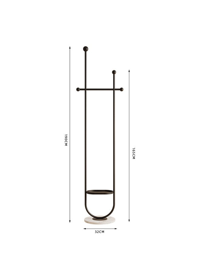 Y&D U Shape Metal Coat Rack Black Coat Rack Freestanding with  Marble Base Floor-standing Coat Stand Floor Hanger 190CM  - Image 3