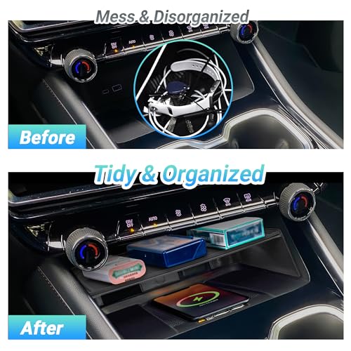 Sinminou Center Console Organizer Compatible with 2024-2026 Chevy Traverse Interior Accessories, Storage Box Insert Divider Compartment Tray; Not fit for 2024 Chevy Traverse Limited - Image 3