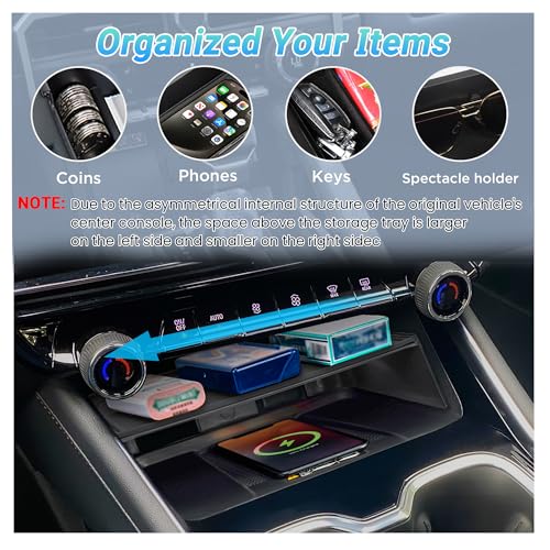 Sinminou Center Console Organizer Compatible with 2024-2026 Chevy Traverse Interior Accessories, Storage Box Insert Divider Compartment Tray; Not fit for 2024 Chevy Traverse Limited - Image 5