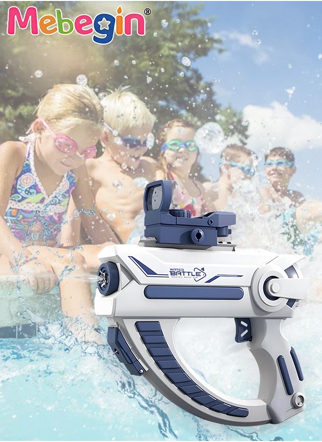 MEBEGIN Large Capacity Electric Water Gun, Water Pistol with Long Rang, Safe to Use, Great Way to Increase Children's Interest in Outdoor Activities, Suitable for Swimming Pool Party, Family Fun, Camping and Outdoor Activities, 23.6*23.5cm  - Image 1