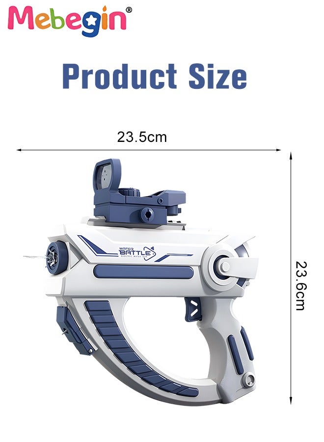 Large Capacity Electric Water Gun, Water Pistol with Long Rang, Safe to Use, Great Way to Increase Children's Interest in Outdoor Activities, Suitable for Swimming Pool Party, Family Fun, Camping and Outdoor Activities, 23.6*23.5cm