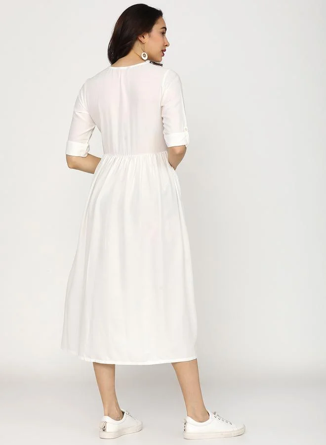 Vishudh Embroidered White Dress