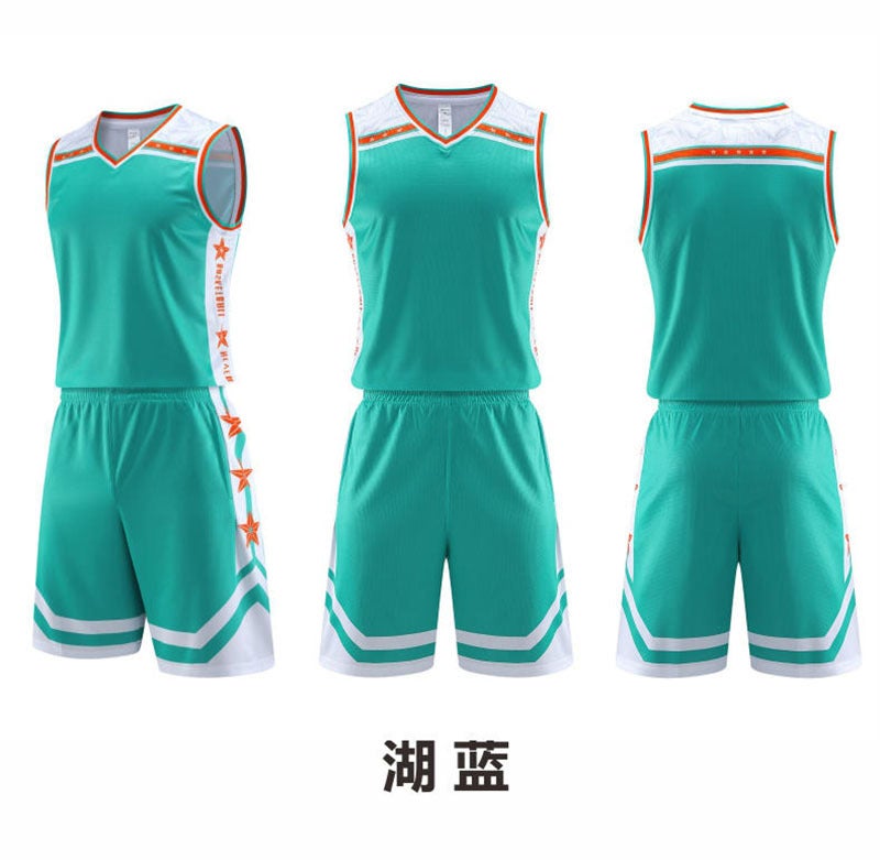 New soft breathable basketball uniform suit training camp uniform children adult moisture wicking plus size basketball jersey - Image 1