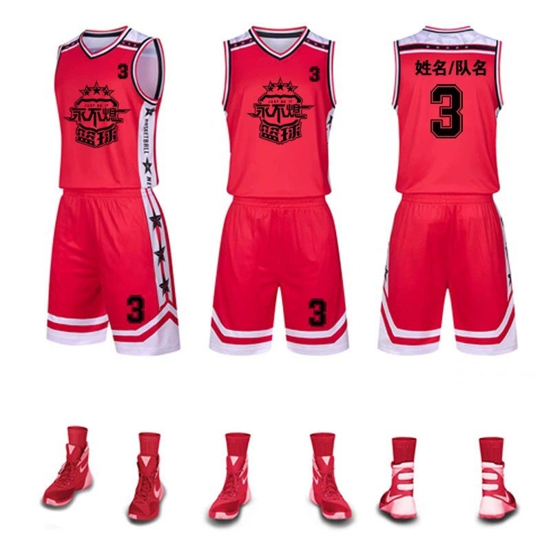 New soft breathable basketball uniform suit training camp uniform children adult moisture wicking plus size basketball jersey - Image 5