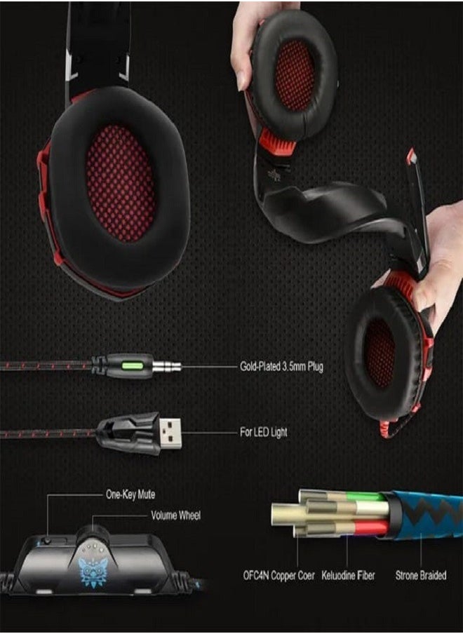 onikuma - ONIKUMA K2Pro Gaming Headphones-Wired Best Headphones for Ultimate Gaming Experience"Gaming Headphone For PC,PS4,XBOX,IPAD,APPLE,Laptop (Black) - Image 1