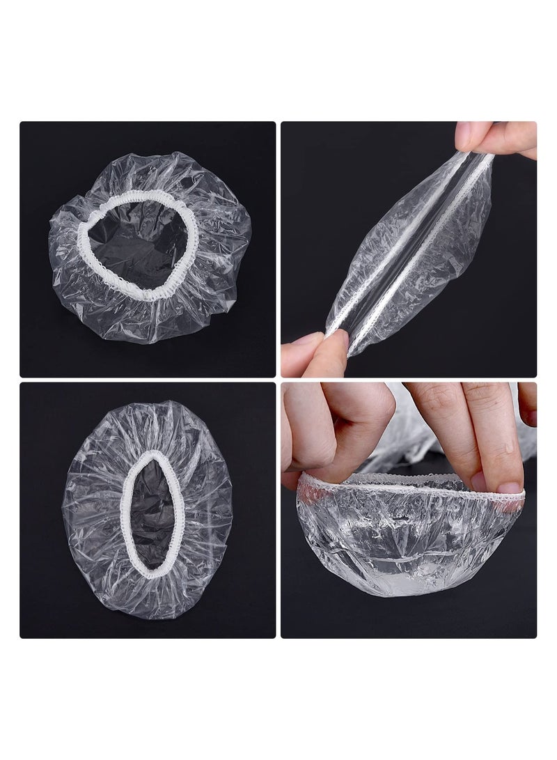 BLOOMING TIME 100 PCS Ear Protector Caps Disposable Elastic Clear Shower Water Ear Covers - Image 2