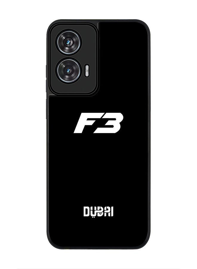 Stylizedd غطاء لموتورولا إيدج 50 فيوجن 5G، حماية كاميرا نحيفة، غطاء هاتف مضاد للصدمات - فاز3 دبي أسود - Image 1