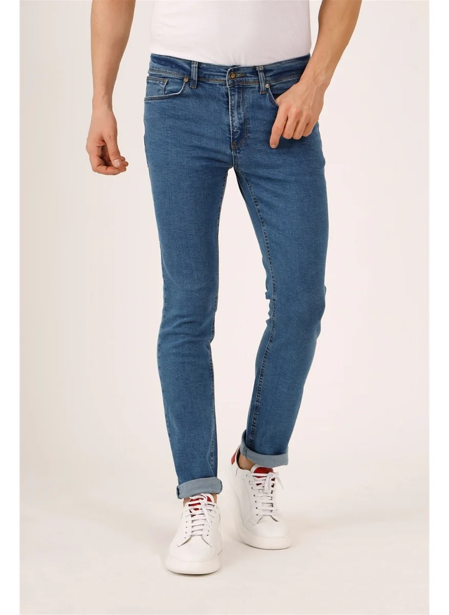 دوفي Blue Men's Regular Fit Trousers