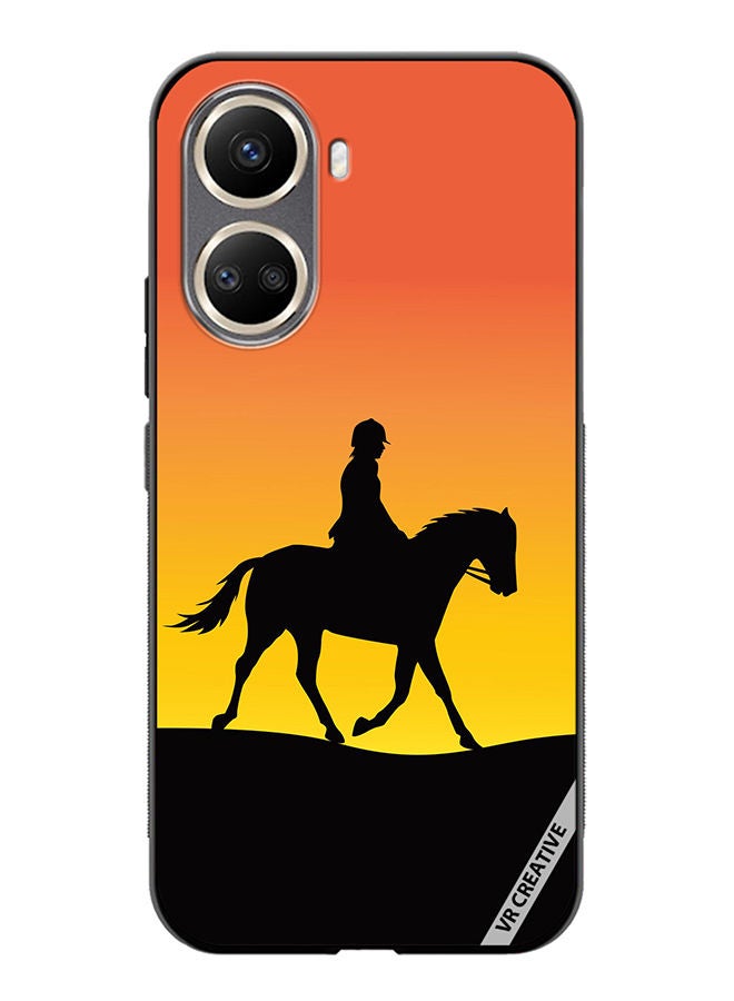 VR CREATIVE Protective Case Cover For Huawei Nova 10 SE Horse Man Silhouette Design Multicolour - Image 1