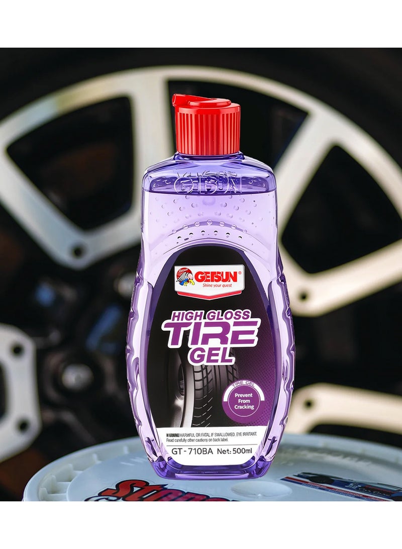 جيتسون جل تلميع الإطارات اللامع من GETSUN، جل طويل الأمد بمظهر مبلل، 500 مل GT-7108A - Image 5