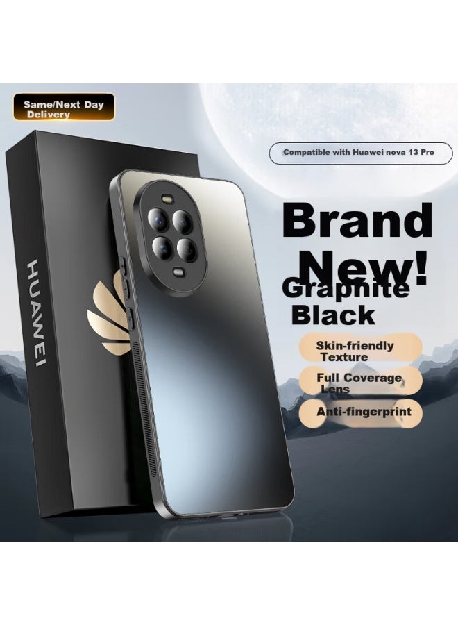 Hotfire Ag Matte Phone Case For Huawei Nova 14 Pro, Full Coverage Anti-Drop Anti-Fingerprint Simple Style - Graphite Black