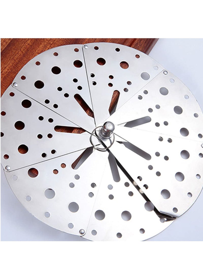 KASTWAVE 5-9 inch Adjustable Drop Lid Stainless Steel Vegetable Cooking Inner Lid Foldable Steamer Basket, Expandable and Contractable Lid, Stainless Steel Anti Spill Lid Cover Spill Stopper Lids Boil Over - Image 4