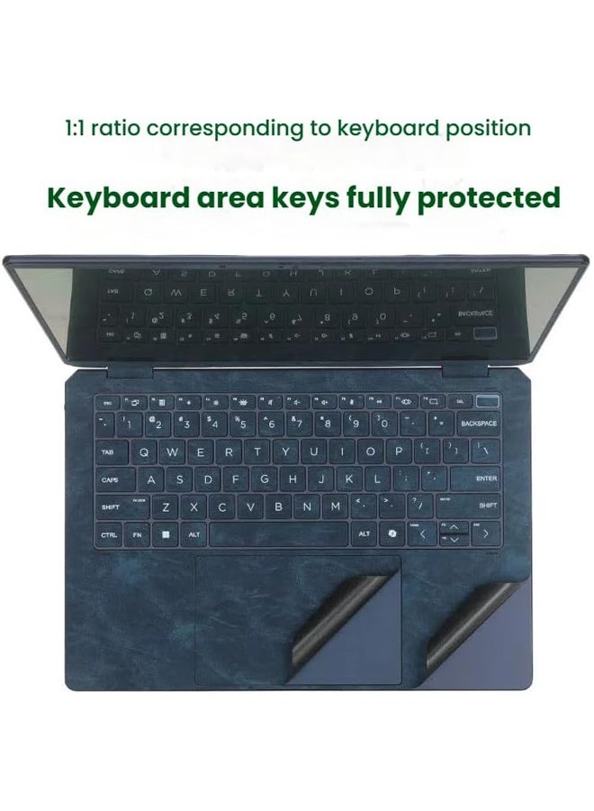 Laptop Decal Cover Compatible with 14 inch HP OmniBook Ultra Flip 2 in 1 14 fh 2024 Anti Scratch Sticker Three Sided Leather Notebook Film - Image 3