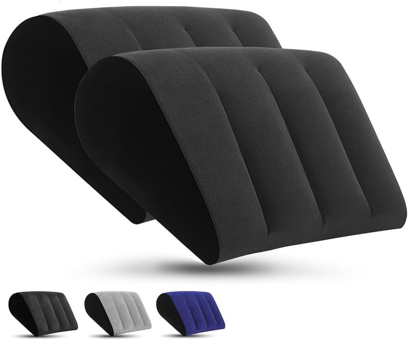 Prosixtoy Portable Inflatable Wedge Pillow for Sleeping - 2 Pack Body Positioner for Body Support,18in Adjustable Camping Cushion,Lightweight Bed Back Elevation Partner Traveling Pillows,Fast Inflation Wedges - Image 1