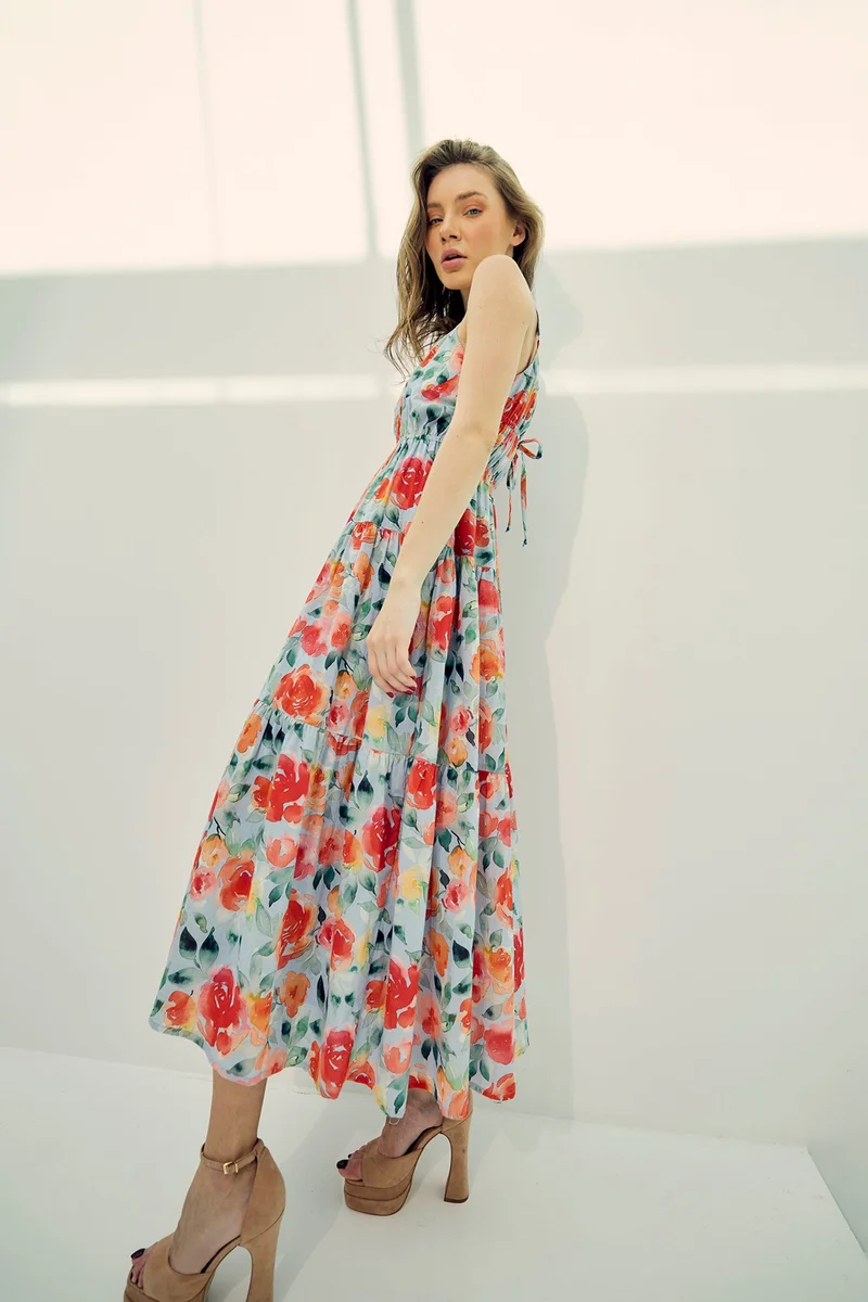 Virgio Floral Tiered Dress