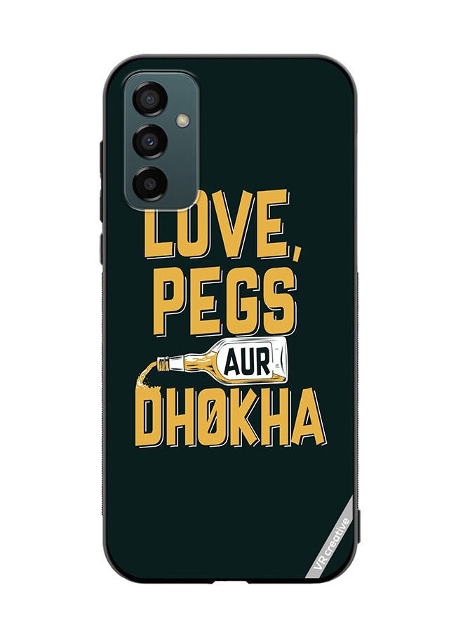VR CREATIVE Protective Case Cover For Samsung Galaxy F13/M13 Love Pegs Aur Dhoka Design Multicolour  - Image 1